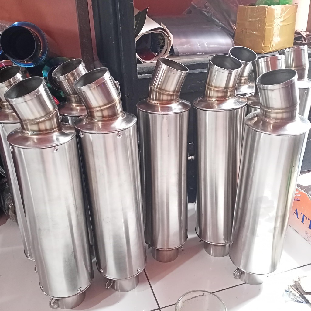 Selencer Knalpot Polos Bulat