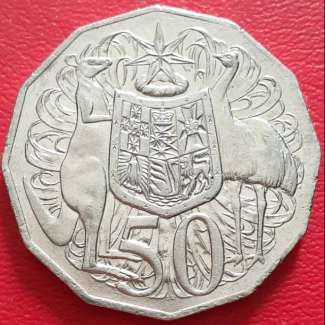 Uang Koin Kuno Luar 50 Cents Australia Tahun 2013