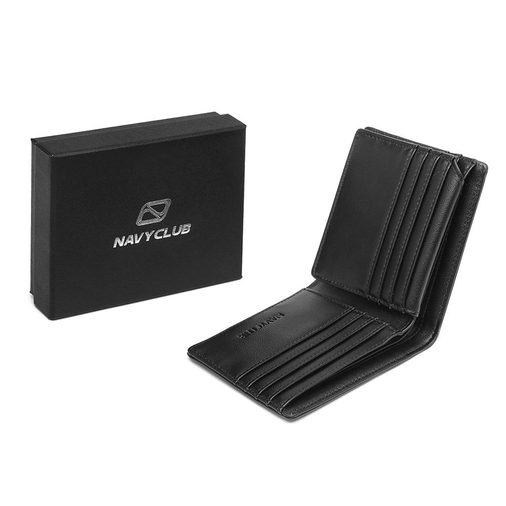Navy Club Valve Dompet Pria Lipat Dompet Kulit Sintetis - Free Box Exclusive-2