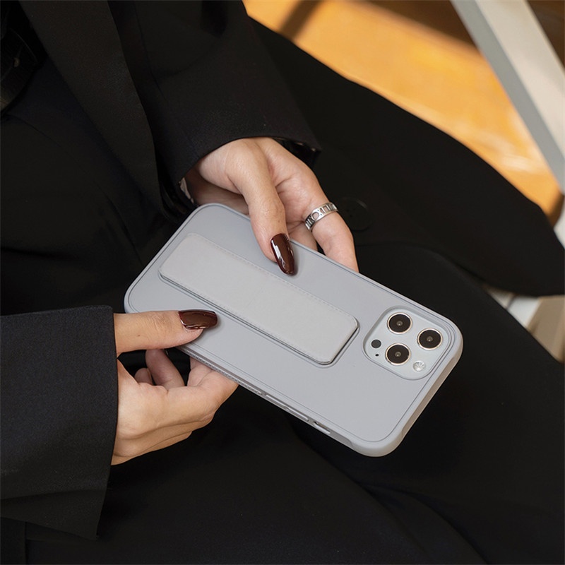 Soft case silikon dengan bracket magnetik Untuk iphone 14 13 pro max 12 12pro 11 pro max Xs max X 12 mini