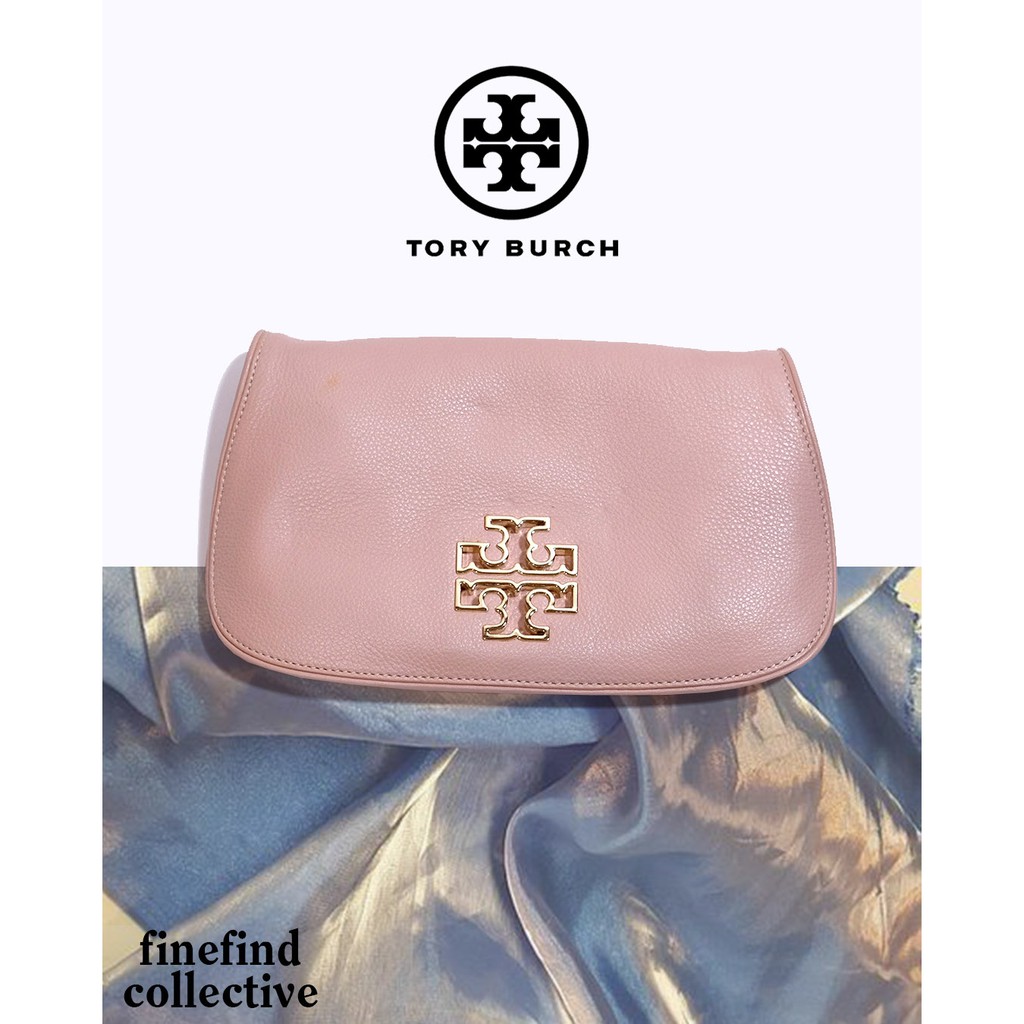 Tory Burch Britten Convertible Clutch Sling Bag Original/ Vintage Preloved Secondhand Tas Branded