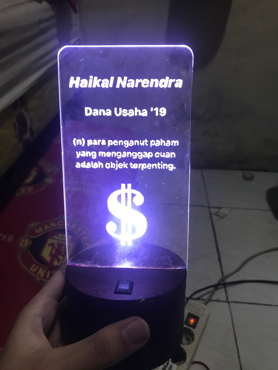 LAMPU HIAS LAMPU TIDUR AKRILIK FOTO COSTUME GRAFIR 