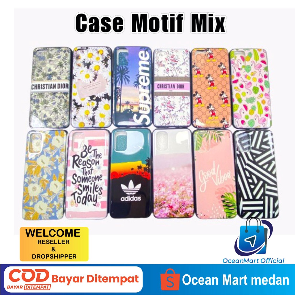 Case HP Motif Mix Oppo A52 Softcase Handphone Full Aneka Aksesoris Handphone HP OCEANMART OCEAN MART Murah Grosir