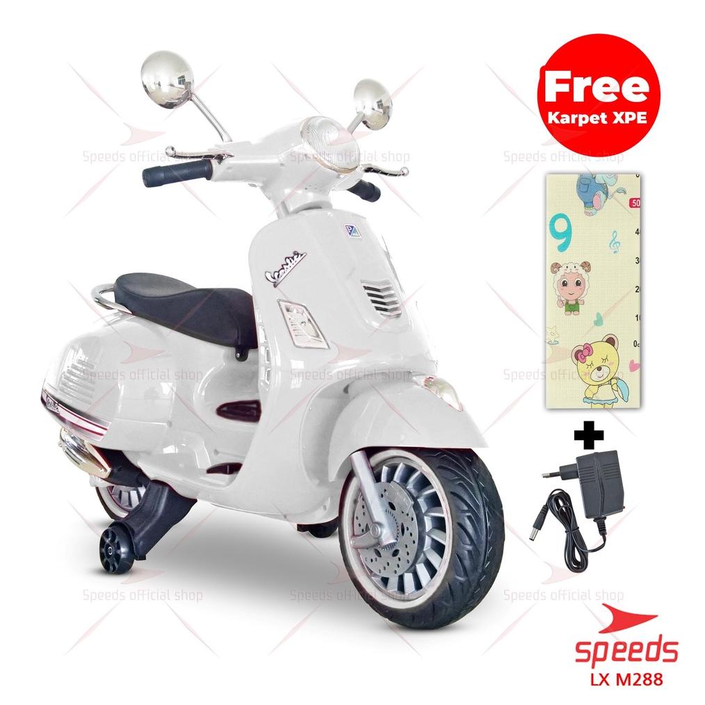 Mainan Anak Motor Aki Mainan Motor-Motoran Sepeda Motor Aki Mainan Anak Model Vespa Original M288