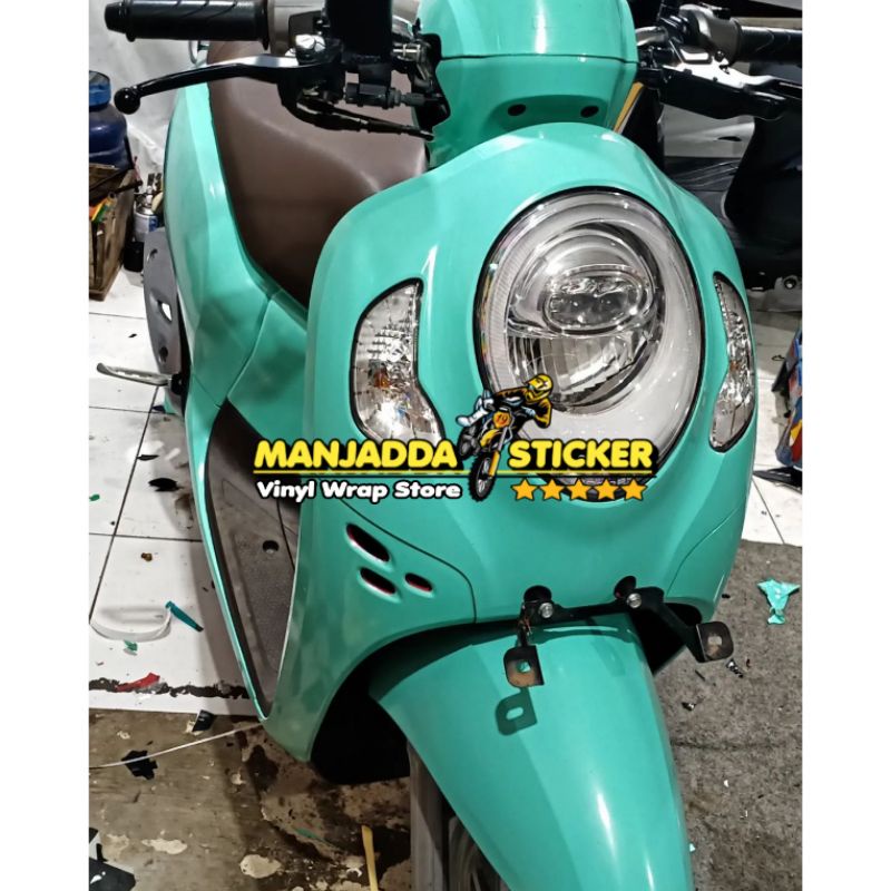 STIKER SKOTLET MOTOR WARNA HIJAU TOSCA ORIGINAL