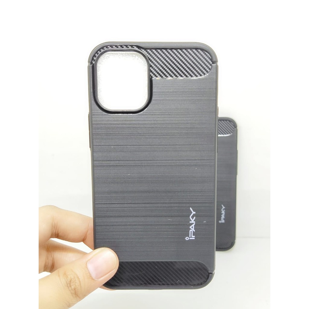 Case Slim Fit Carbon iPhone 12 mini 5.4 inchi Softshell Fiber Multi Carbon Anti Melar