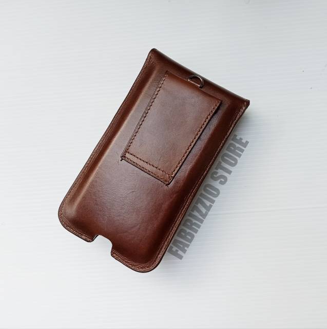 sarung hp kulit asli dobel slot