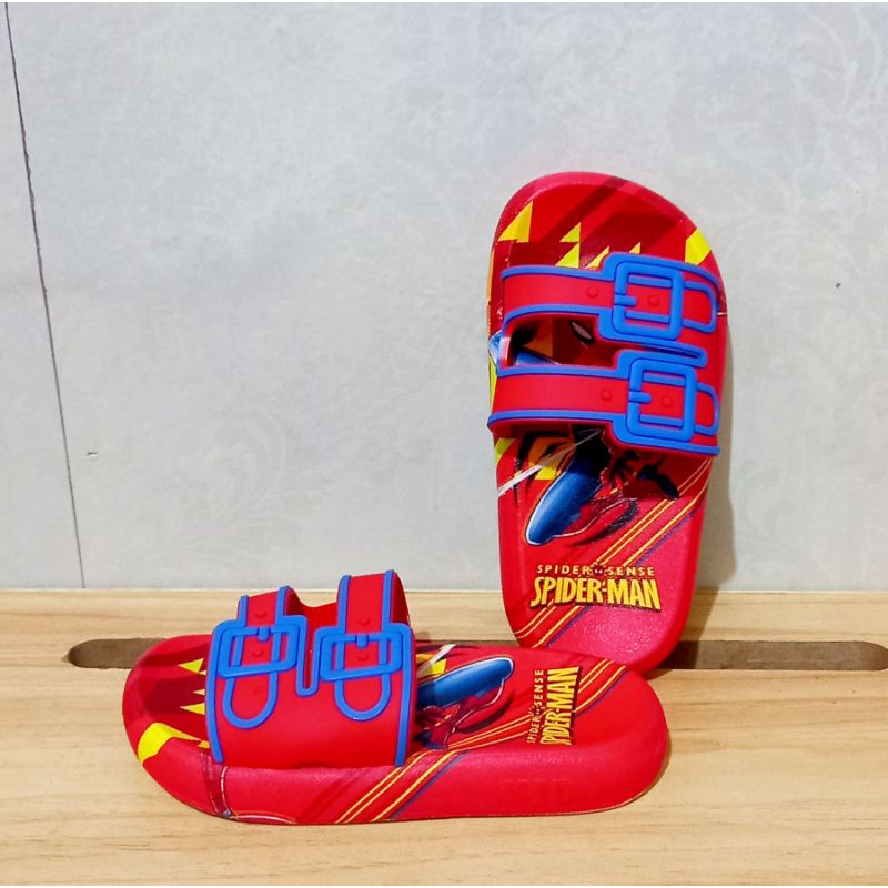 Sandal selop anak cowok spiderman