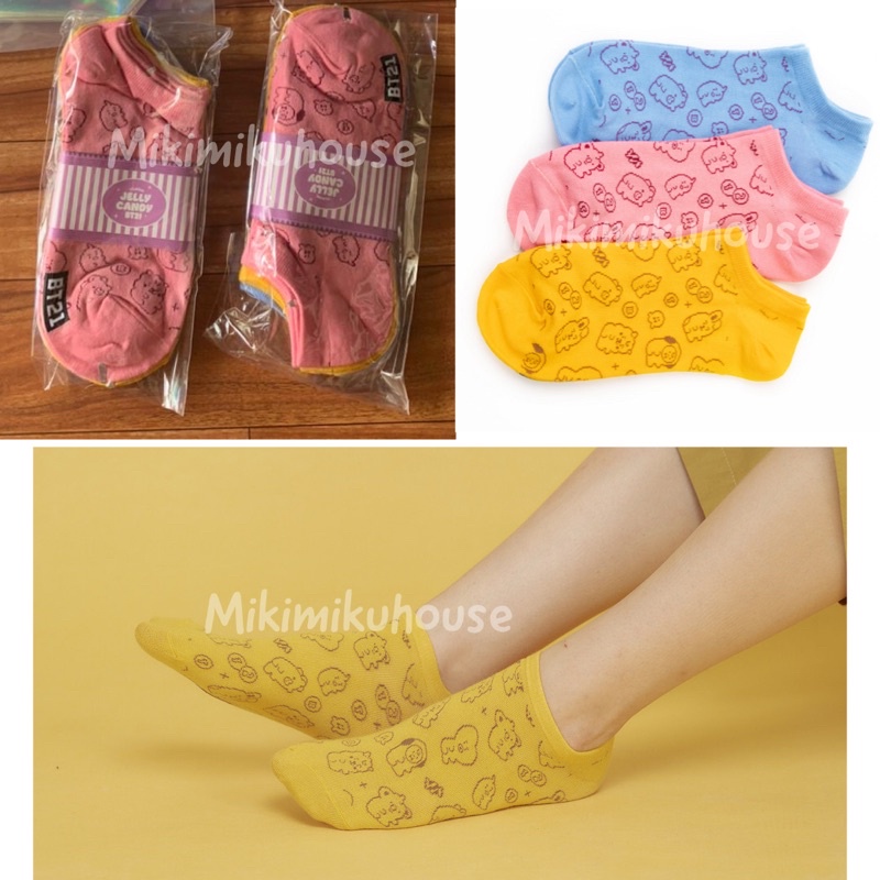 OFFICIAL KAOS KAKI BT21 SOCKS BT21 BABY BT21 JELLY CANDY