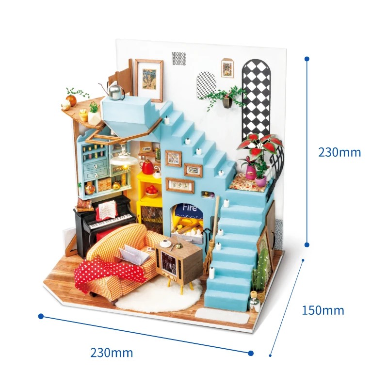 [Bp] Robotime Diy Joy'S Peninsula Living Room Mainan Edukatif Ruang Tamu Dg141 Original High Quality