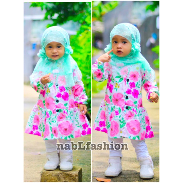 Dress lucu syfa kemeja anak usia 2 - 9 tahun Cantik ya bun barangnya