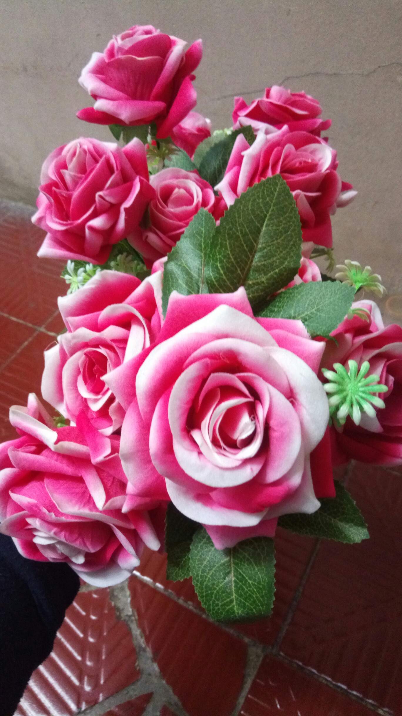 Bunga Plastik Rose/mawar Beludru/ Bunga Mawar Beludru