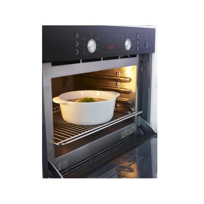 Promo Terlaris Luminarc Vitroline Panci Casserole Plain White 1.5L + Tutup Kaca Set