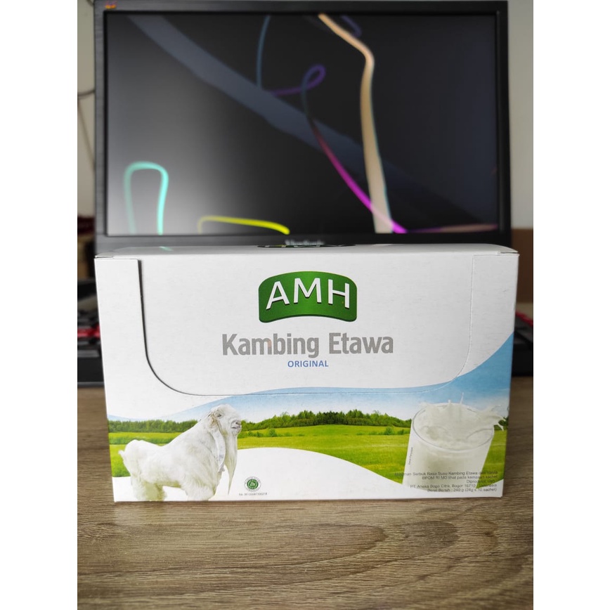 SUSU KAMBING ETAWA AMH Original Vanilla 1 Box Isi 10 Sachet