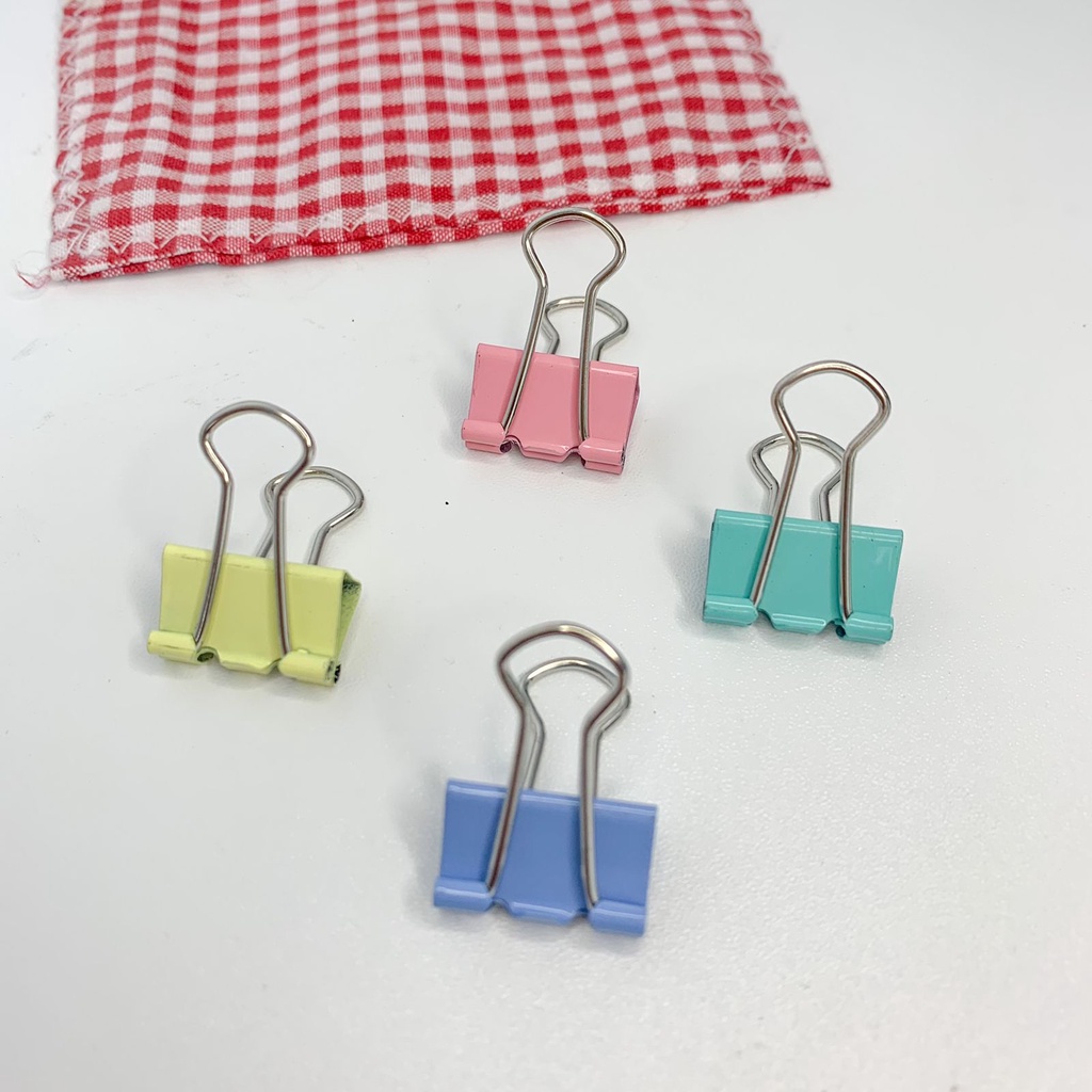 

BINDER CLIP DELI KLIP PENJEPIT KERTAS FANCY PASTEL LUCU ANTI KARAT WARNA WARNI GROSIR