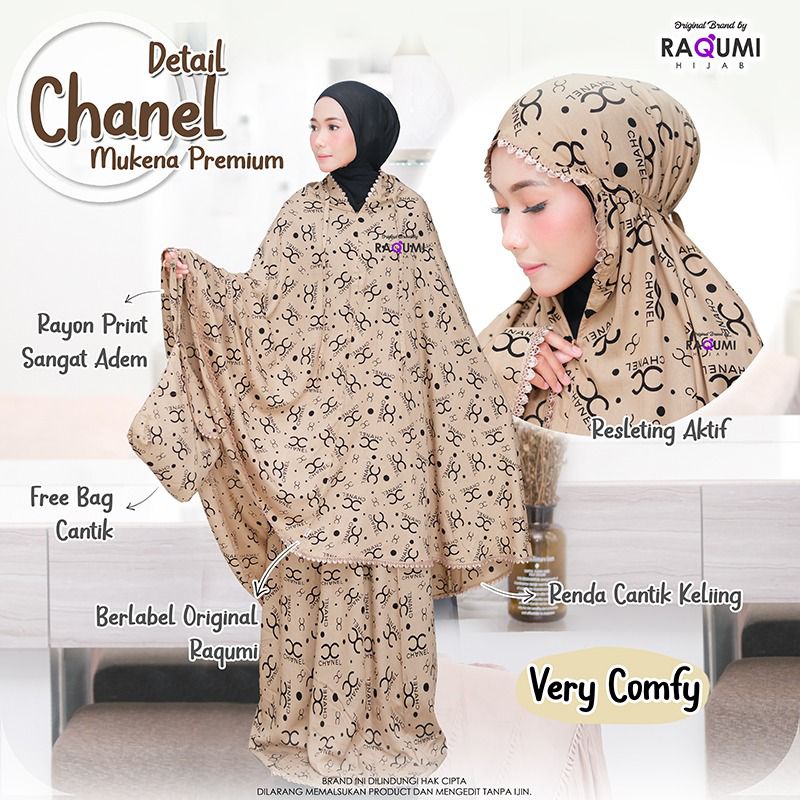 Detail Of Chanel Mukena Premium By Original Raqumi Hijab