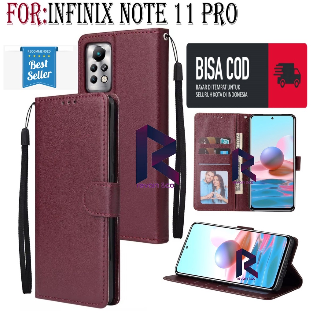 NEW INFINIX NOTE 11 PRO CASE FLIP WALLET LEATHER KULIT PREMIUM SARUNG BUKA TUTUP FLIP CASE INFINIX NOTE 11 PRO