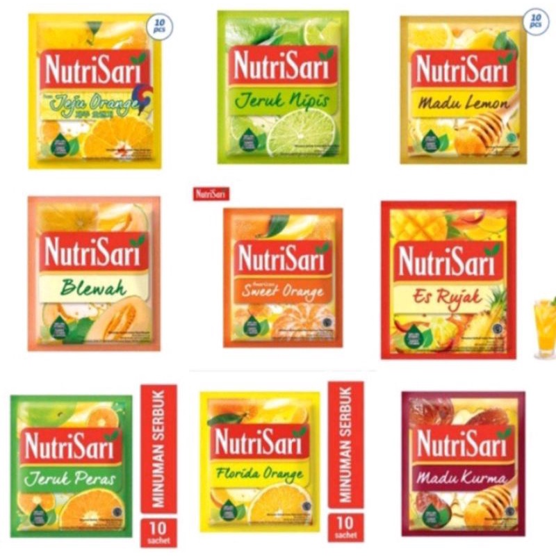 

Nutrisari renteng isi 10 sachet semua rasa