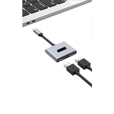 usb3.1 Type-c thunderbolt to hdtv dual x2 converter adapter netline mst 2in1 hub 4k 2K 60hz