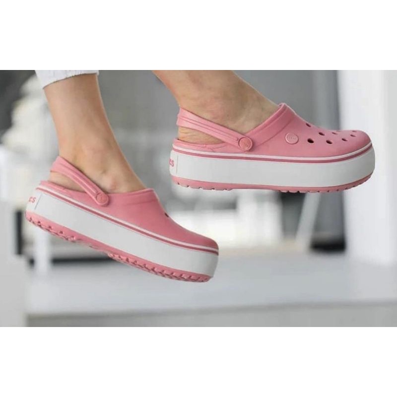 Crocs platform / Sendal sepatu wanita crocs platform / Crocs platforma / Sendal wedges wanita