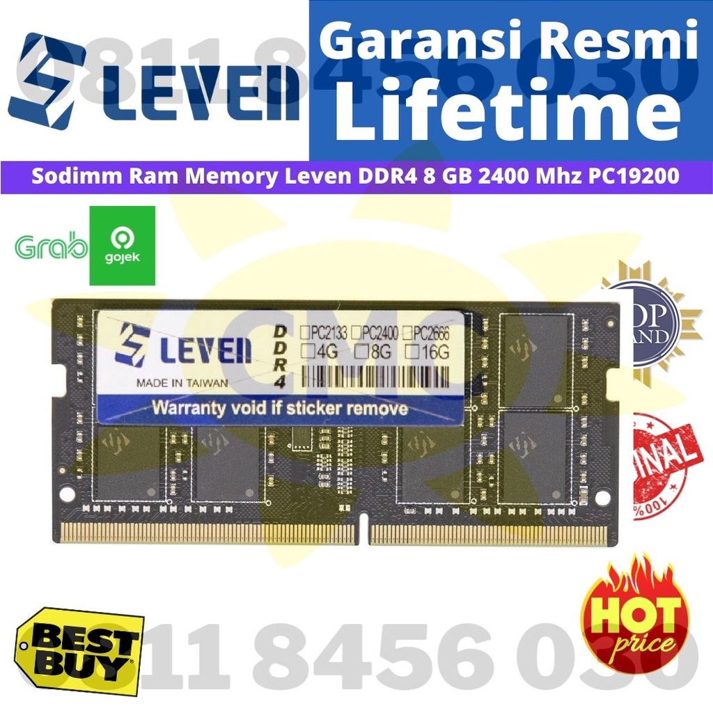 Sodimm Ram Memory Leven DDR4 8 GB 2400 Mhz PC 19200
