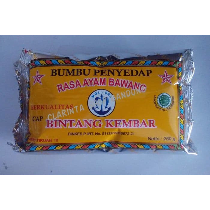 

Unik Bumbu Penyedap Rasa Ayam Bawang cap Bintang Kembar 250gr Murah