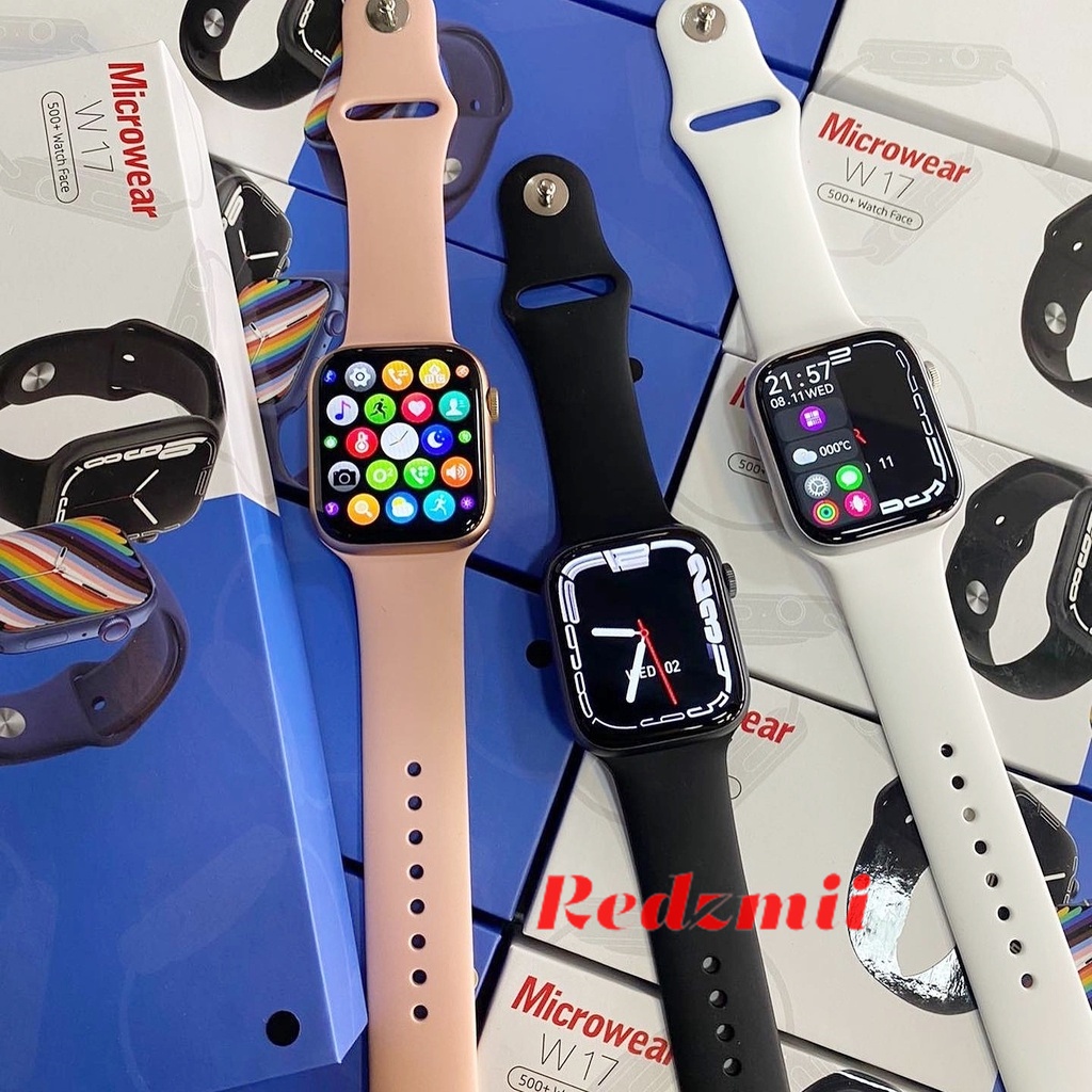 (ORI BERGARANSI) SMARTWATCH SERIES 7 W17 FULL SCREEN 1.9inch | BISA TELPON, CUSTOM FOTO, NOTIF WA DLL | JAM TANGAN PINTAR