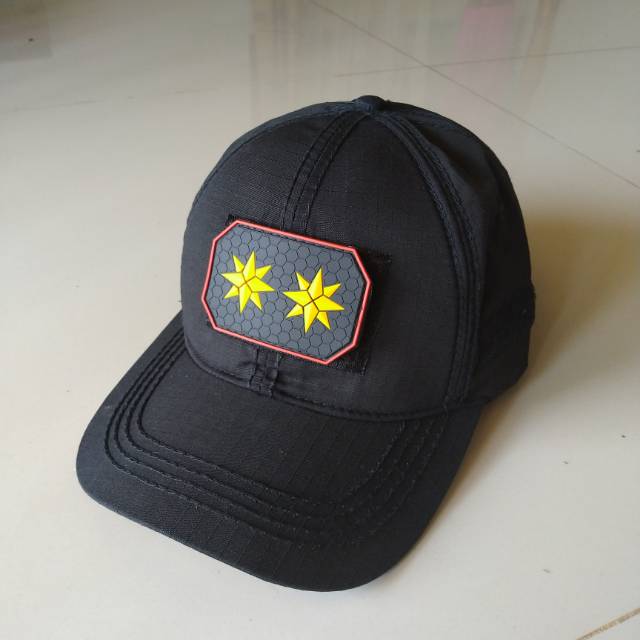 Topi logo pangkat bintang topi pria patch rubber