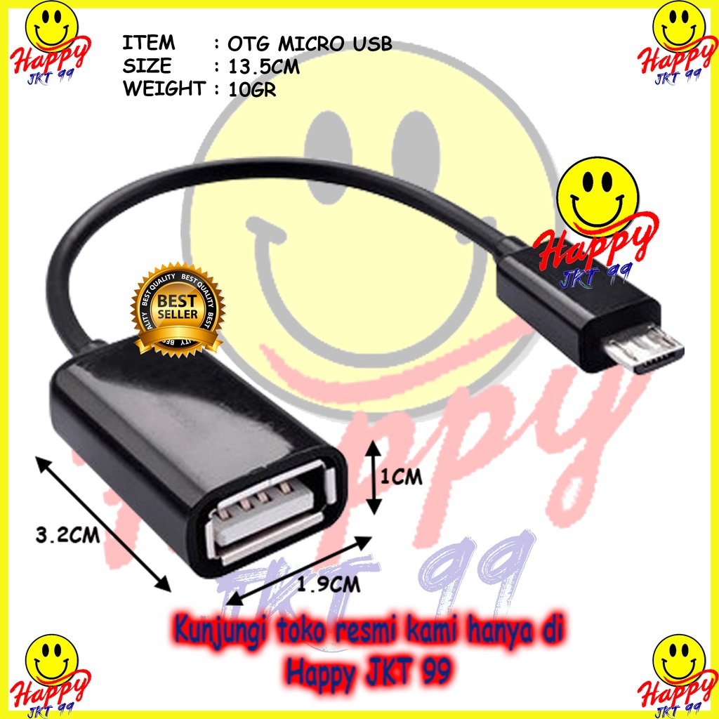 [ HAPPY JKT 99 ] KABEL OTG MICRO USB ORIGINAL