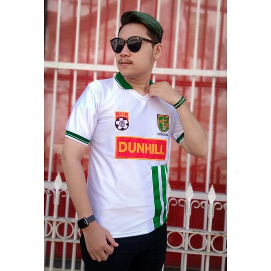 Jersey Persebaya Surabaya retro Dunhill putih