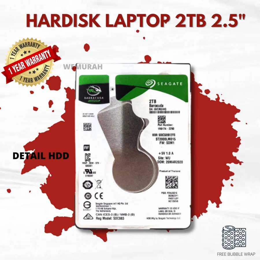 Hardisk Laptop Internal 2TB 2.5&quot; SATA - Hardisk Notebook 2TB - Hardisk Ps 2TB