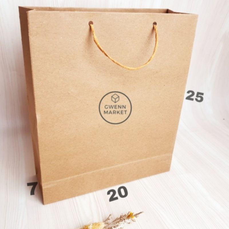 

paper bag coklat per 12pcs paperbag brownies kertas polos kraft