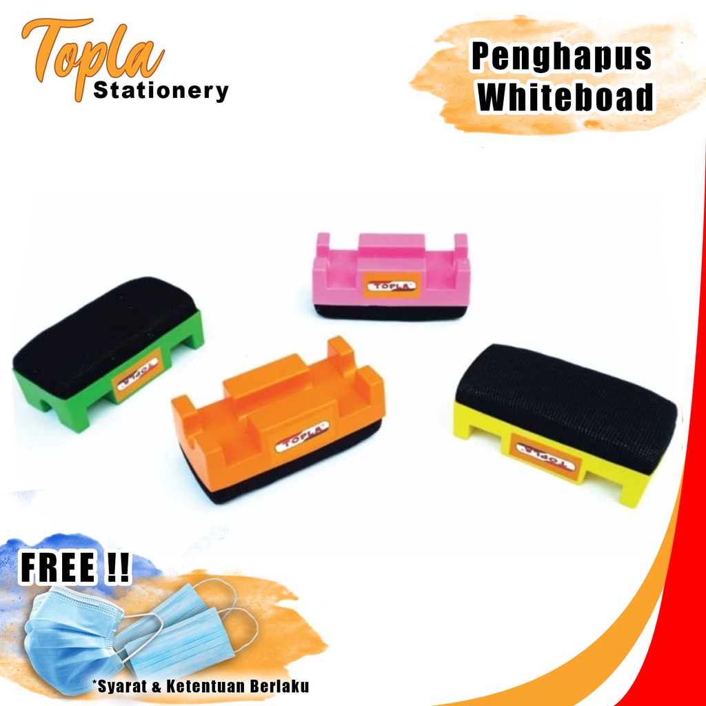 

Harga dapat 3 pcs Penghapus Whiteboard TOPLA 309 - Hapusan Whiteboard