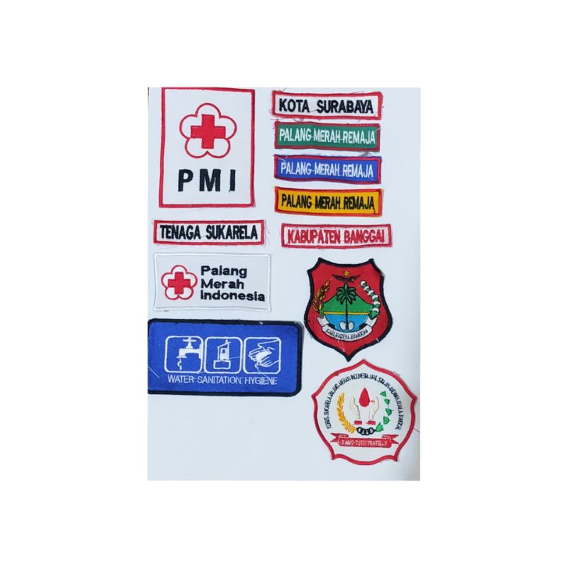 Badge Bordir PMI dan PMR bet PMR bet PMI bet Atribut PMI bet pdh bet seragam sekolah PMR