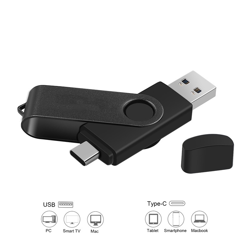 Flashdisk Usb 3.0 Tipe-C High Speed Portable 64GB Warna Putih / Merah / Hitam / Biru