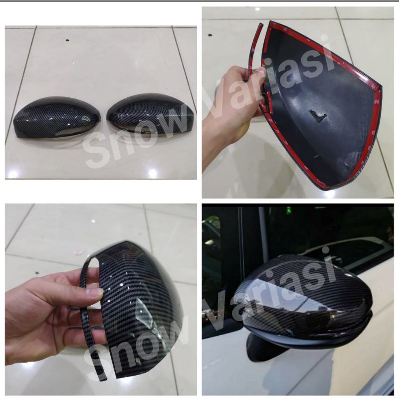 Cover Spion Mobil Grand Jazz Brv Brio Mobilio  carbon 2014 2016 2018 2020 2022 2023 carbon tempel