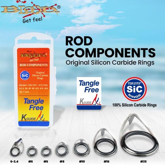 Guide Set Blood K-Series Torzite Sic Rings / Isi 7Pcs (Color Gunsmoke) Very Chip