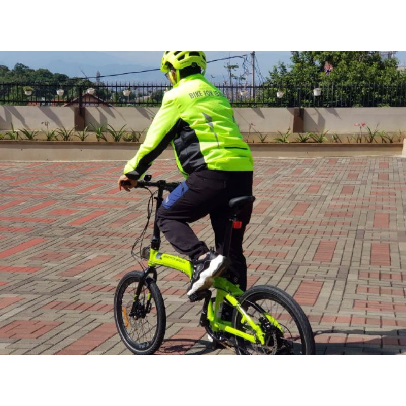 MQBike Sepeda Lipat ECosmo 8 Bike For Ibadah 38 x 85 x 69 cm Hijau Neon