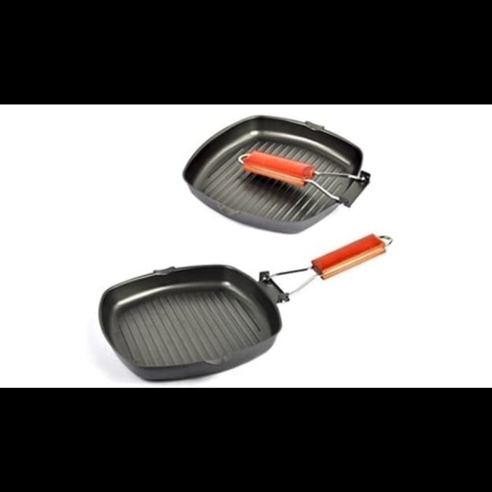 Square Grill Pan 20cm, Wajan untuk Panggangan Simple anti lengket