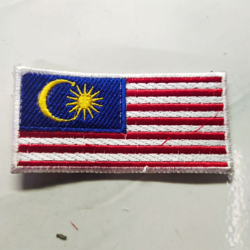 emblem patch bordir bendera malaysia