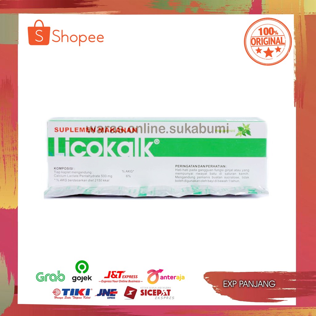 

Licokalk Dus isi 10 strip