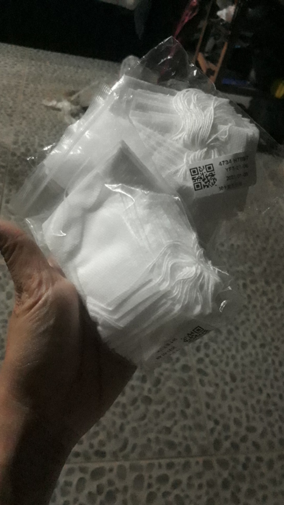 100pcs Kantong Teh Kosong Bahan Non Woven