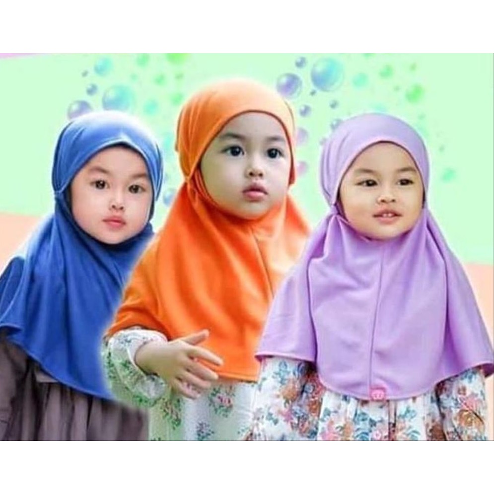 KCB Jilbab Anak Syria Instan Tali / Jilbab Non Pet/ Jilbab Anak size M, L , XL