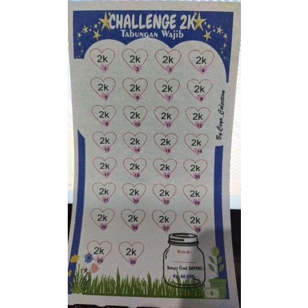

isi Binder Challenge Tabungan Wajib