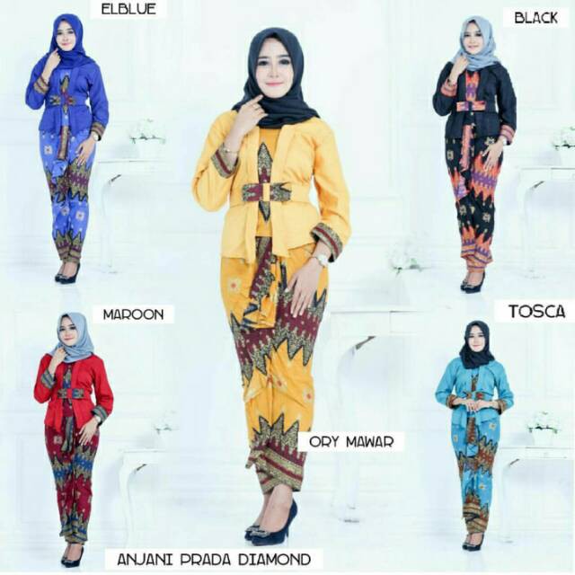 Pesta Batik modern Anjani prada Diamond pesta kebaya modern atasan rok lilit murah wanita modern