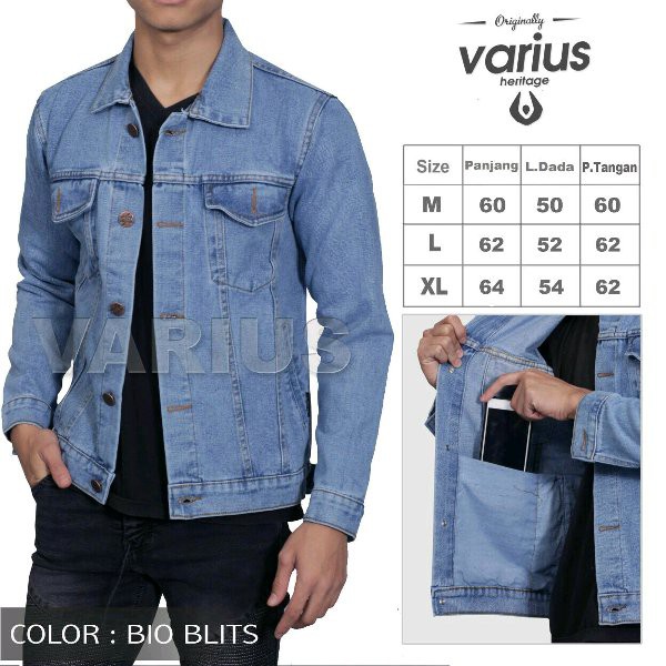Jaket Levis Original Varius - Jaket Jeans Denim Pria Murah