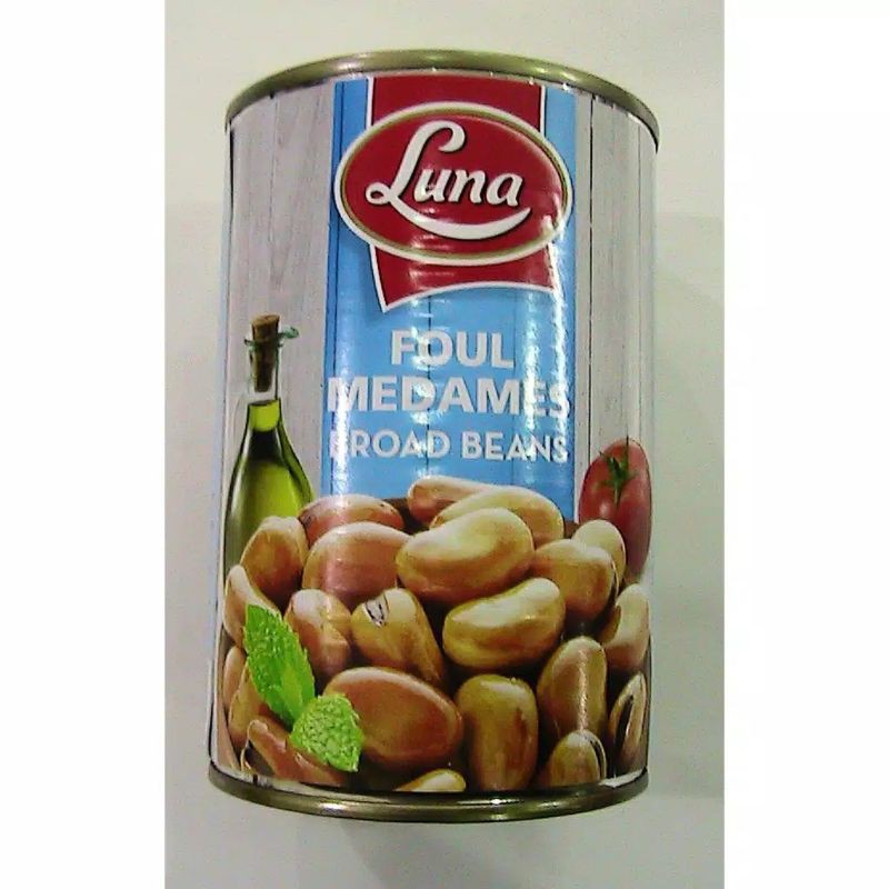 

Luna Foul Medammes Broad Beans 400 Gram Kacang Foul Impor Arab Saudi