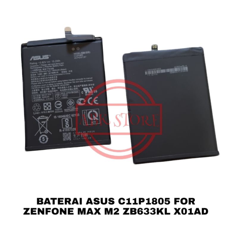 BATRE BATERAI ASUS C11P1805 FOR ZENFONE MAX M2 ZB633KL X01AD / ZB632KL BATTERY ORIGINAL