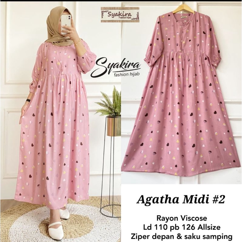 Agatha midi#2 Agatha MIDI murah MIDI cantik gamis wanita dress wanita