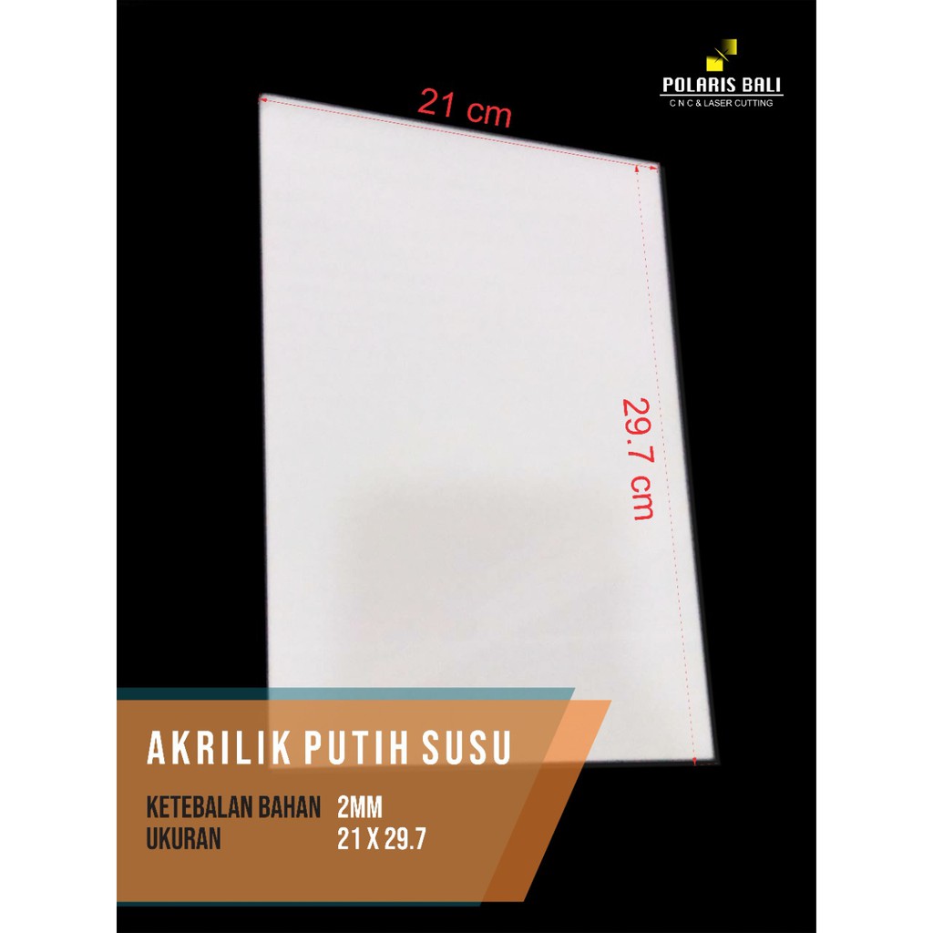 Jual AKRILIK POSTER A4 AKRILIK LEMBARAN 2MM PUTIH SUSU ACRYLIC POTONGAN